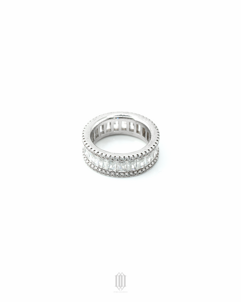 Baguette Band Ring - White Gold