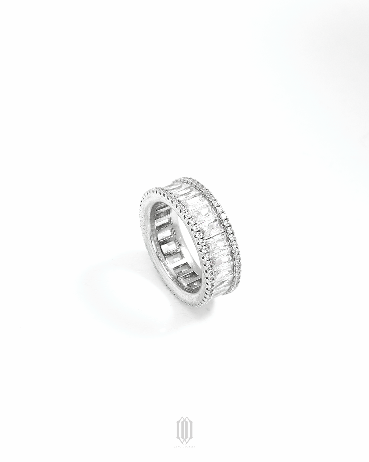 Baguette Band Ring - White Gold