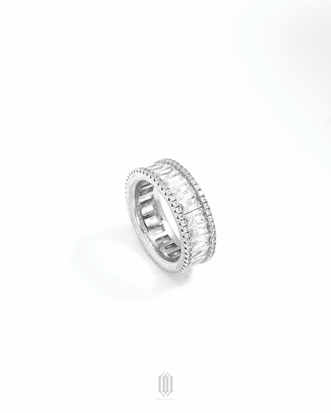 Baguette Band Ring - White Gold