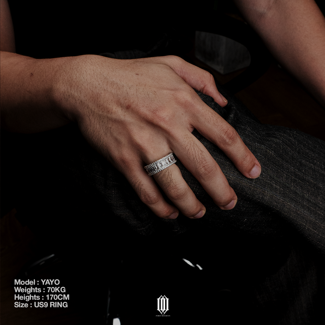 Baguette Band Ring - White Gold