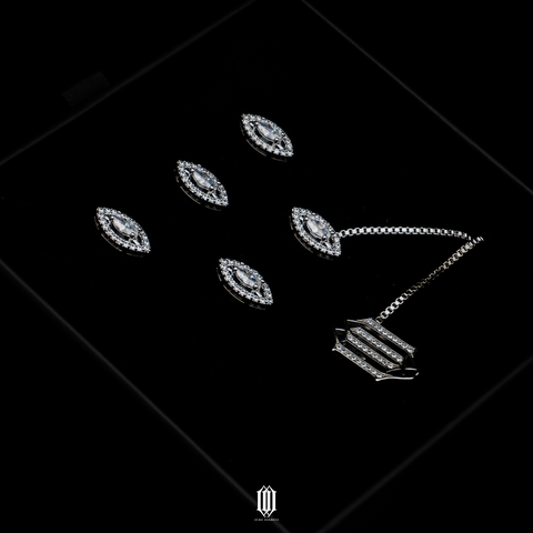 Royal Marquise Butang Baju - White Gold