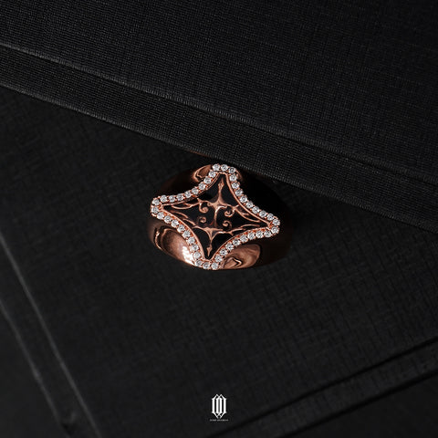 Chrono Star Crest Ring - Rose Gold