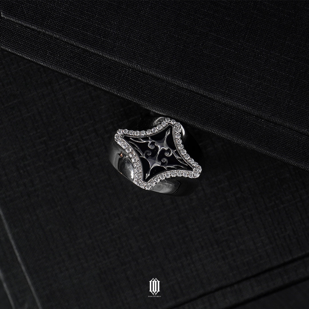 Chrono Star Crest Ring - White Gold
