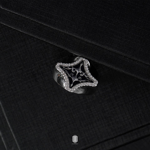 Chrono Star Crest Ring - White Gold