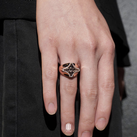 Chrono Star Crest Ring - Rose Gold