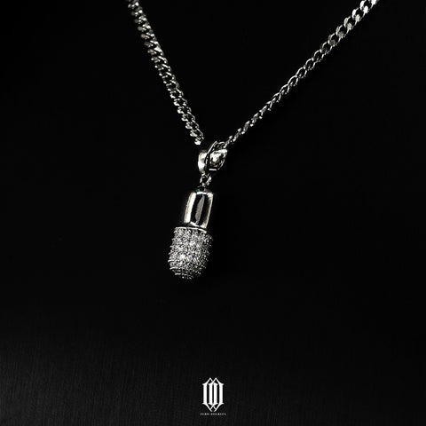 Capsule Pendant - White Gold