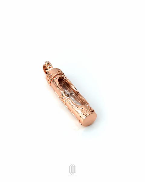 Chrono Hourglass Pendant - Rose Gold