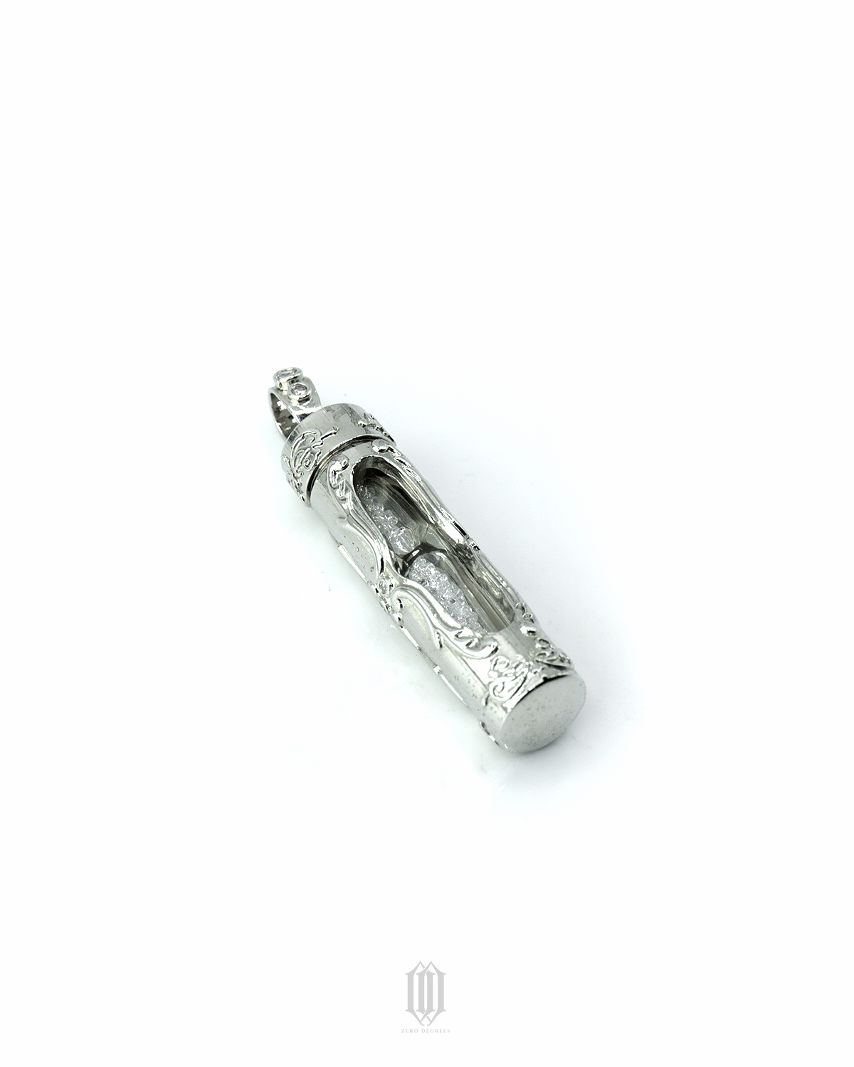 Chrono Hourglass Pendant - White Gold
