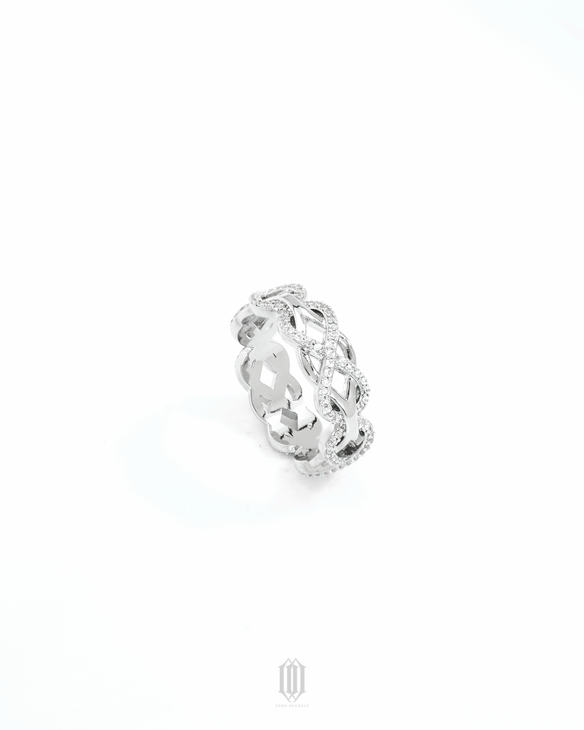 Chrono Infinity Weave Ring - White Gold
