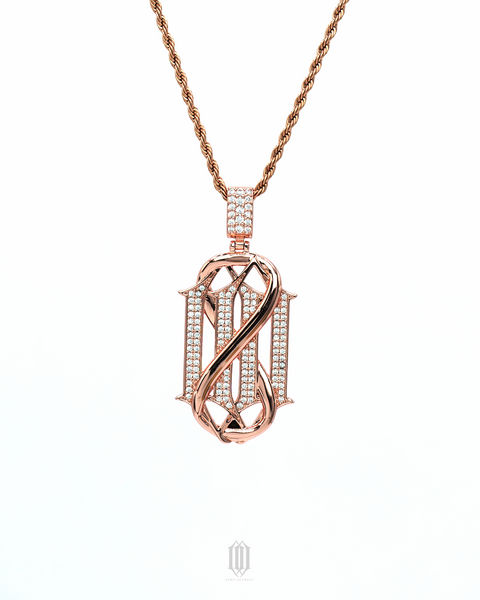 Chrono Infinity ZD Logo Pendant - Rose Gold