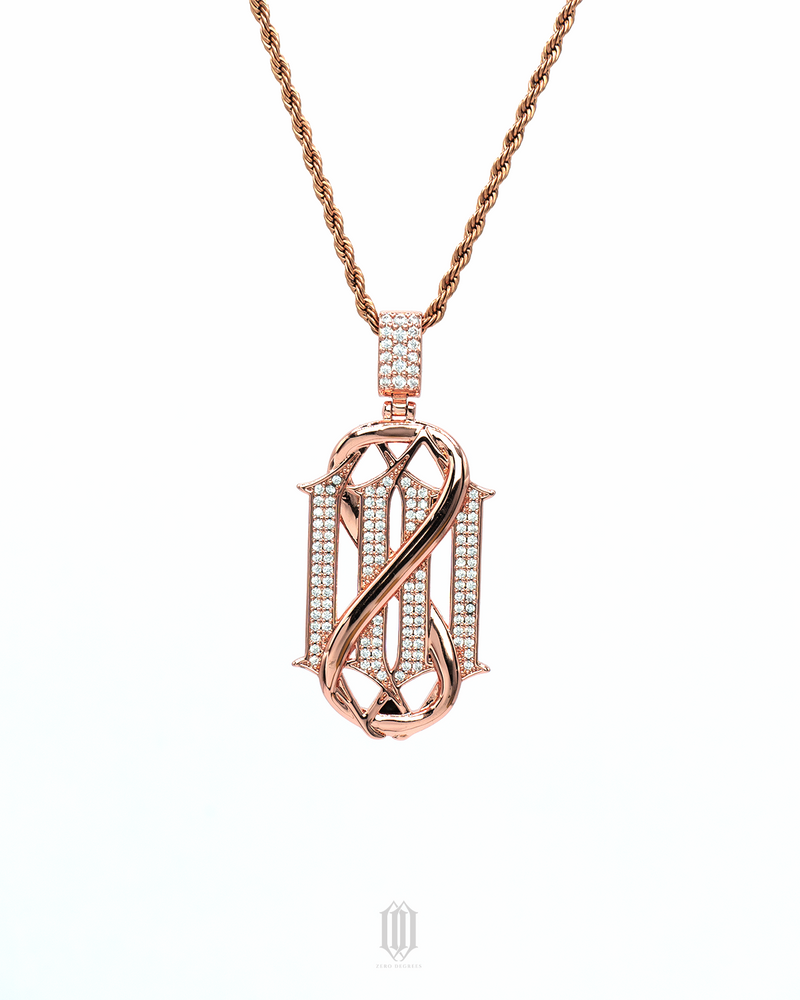 Chrono Infinity ZD Logo Pendant - Rose Gold