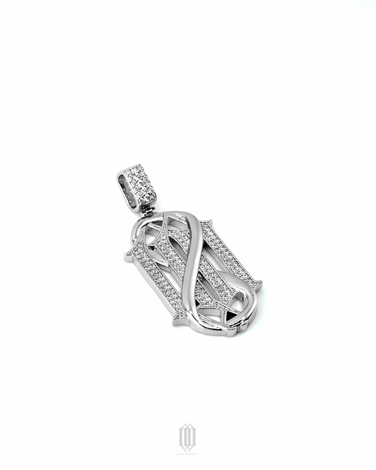 Chrono Infinity ZD Logo Pendant - White Gold
