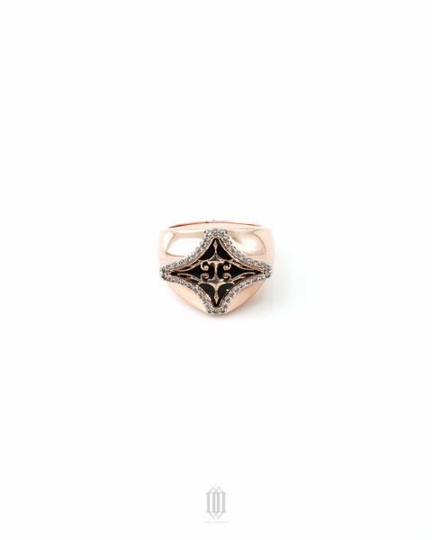 Chrono Star Crest Ring - Rose Gold