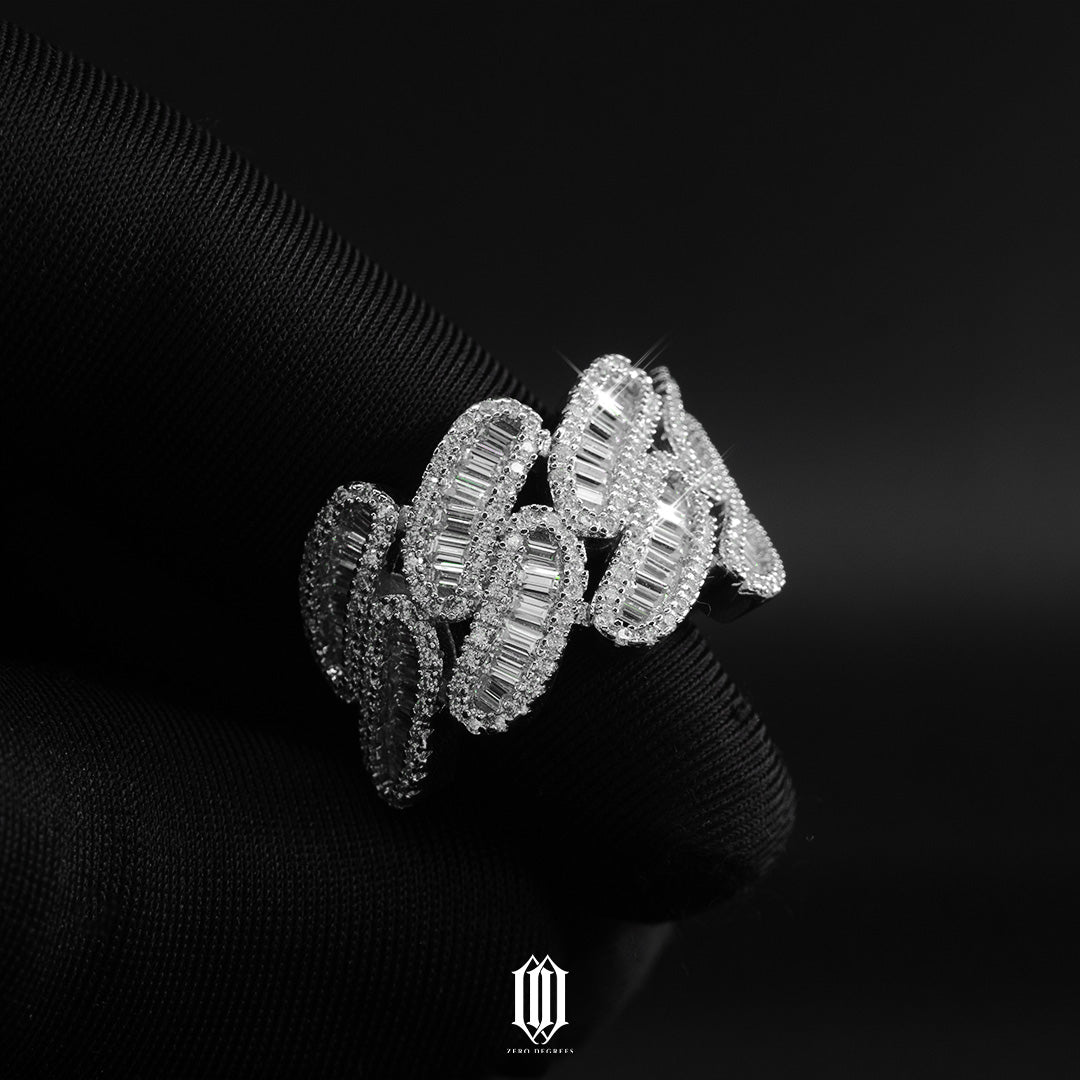VVS Moissanite Chunky Baguette Ring