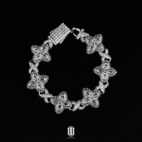 Clover Infinity Link Bracelet - White Gold