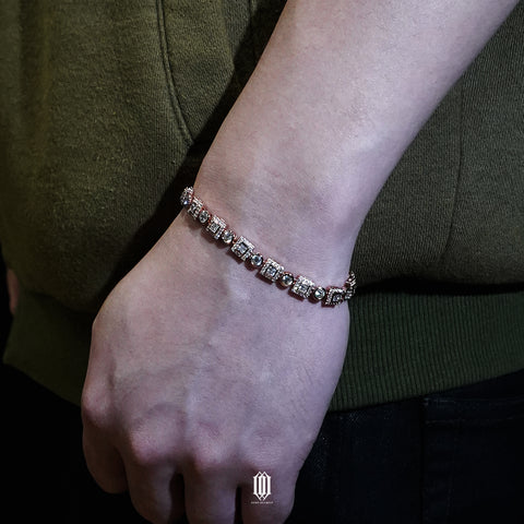 Clustered Square Brilliant Bracelet - Rose Gold