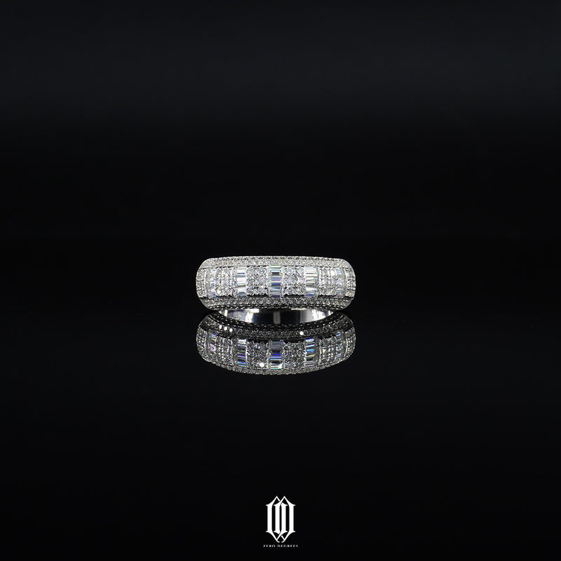 VVS Moissanite Clustered Setting Baguette Ring