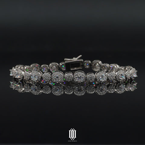 Clustered Brilliant Bracelet - White Gold