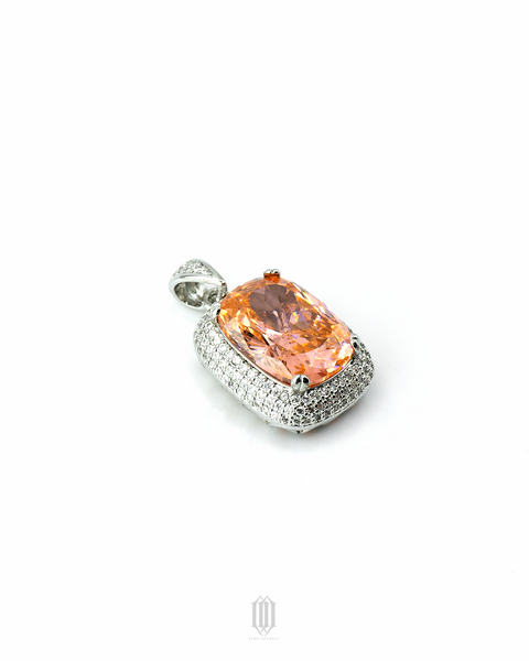 Clustered Birdnest Cut Pendant - Champagne Rose