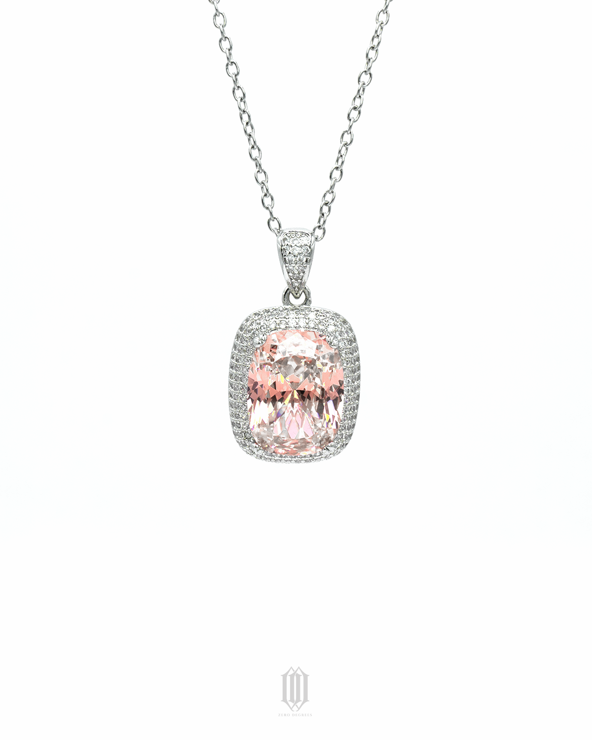 Clustered Birdnest Cut Pendant - Champagne Rose