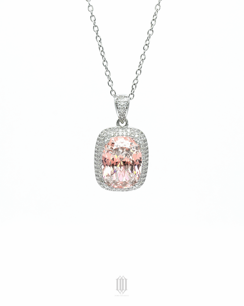 Clustered Birdnest Cut Pendant - Champagne Rose