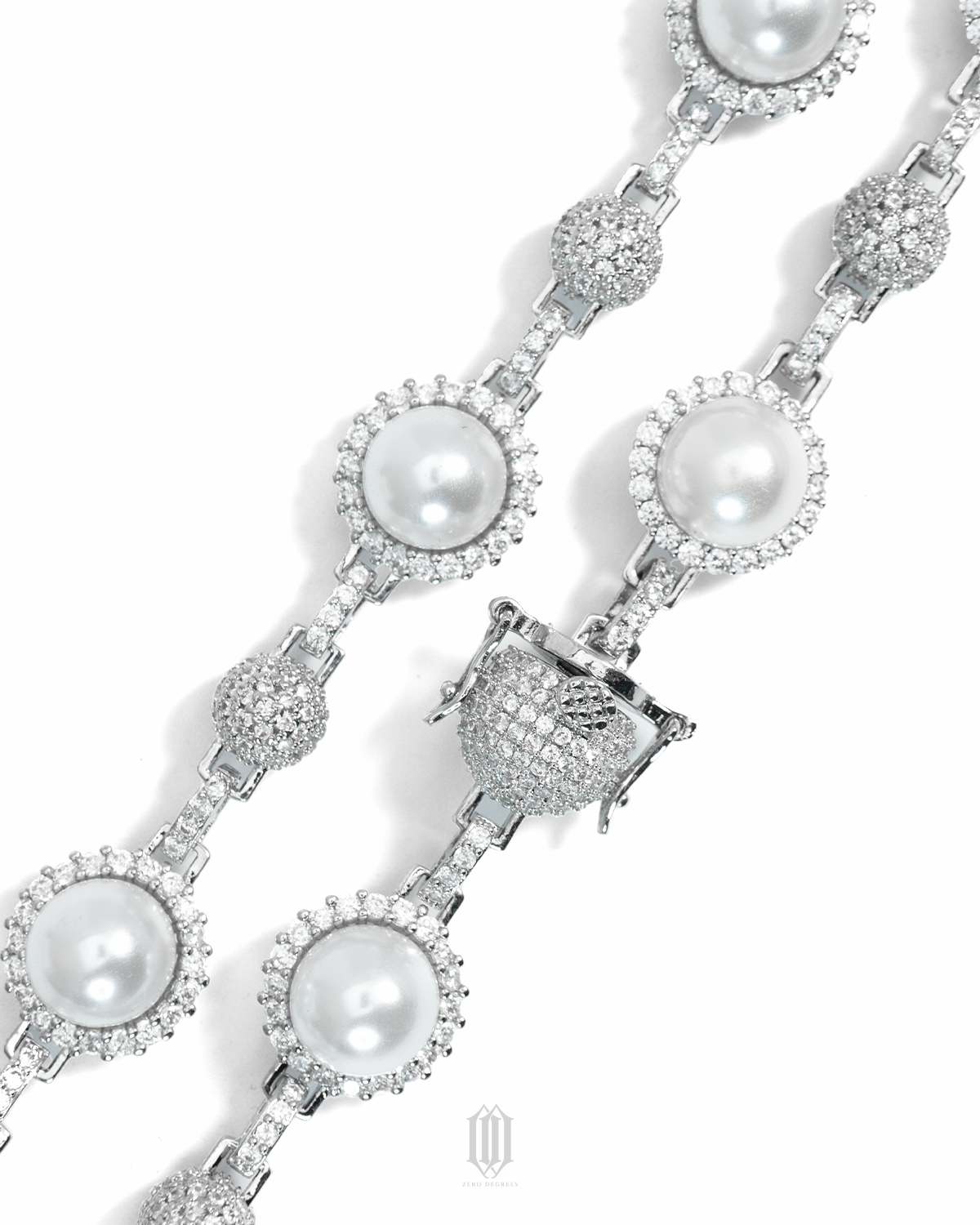 Clustered Pearl Necklace - White Gold