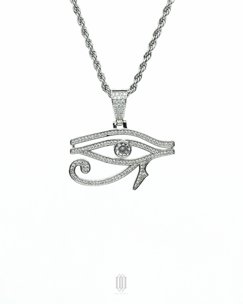 Eye of Horus Pendant - White Gold