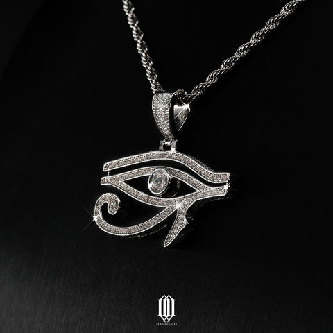 Eye of Horus Pendant - White Gold