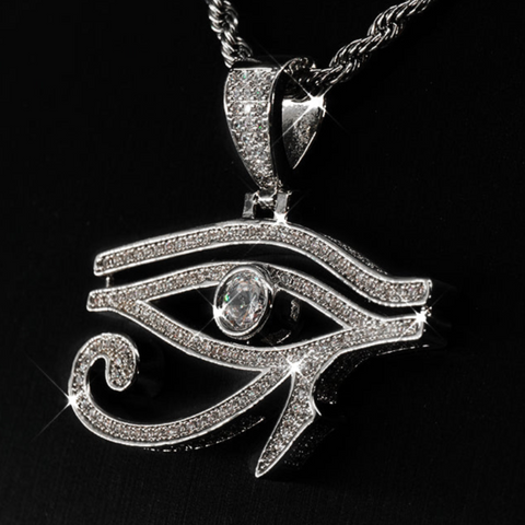 Eye of Horus Pendant - White Gold