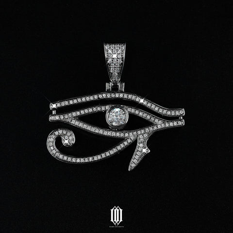 Eye of Horus Pendant - White Gold