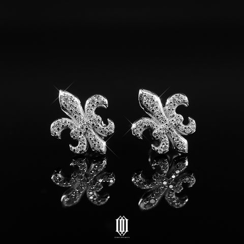 Fleur De Lis Moissanite Earstuds