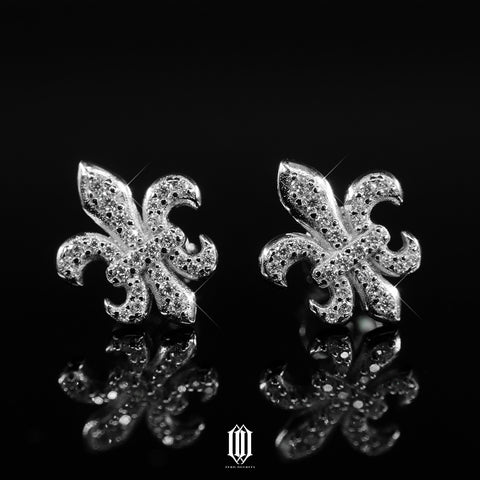 Fleur De Lis Moissanite Earstuds