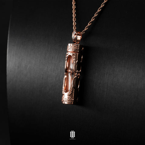 Chrono Hourglass Pendant - Rose Gold