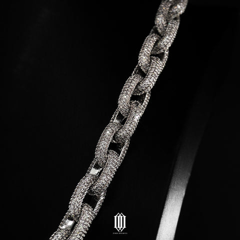 12mm Heremes Link Chain - White Gold