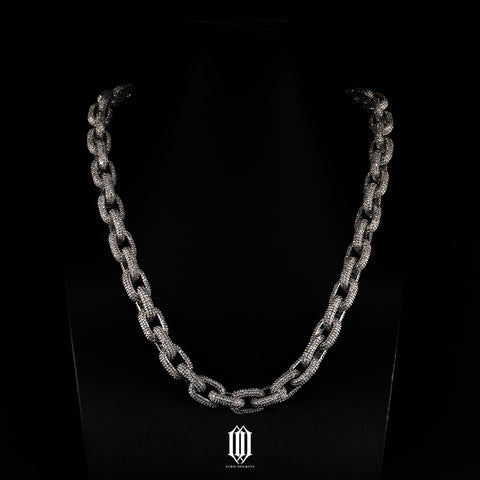 12mm Heremes Link Chain - White Gold