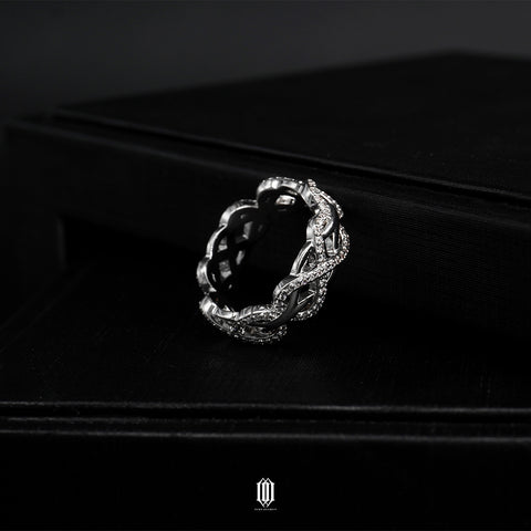 Chrono Infinity Weave Ring - White Gold