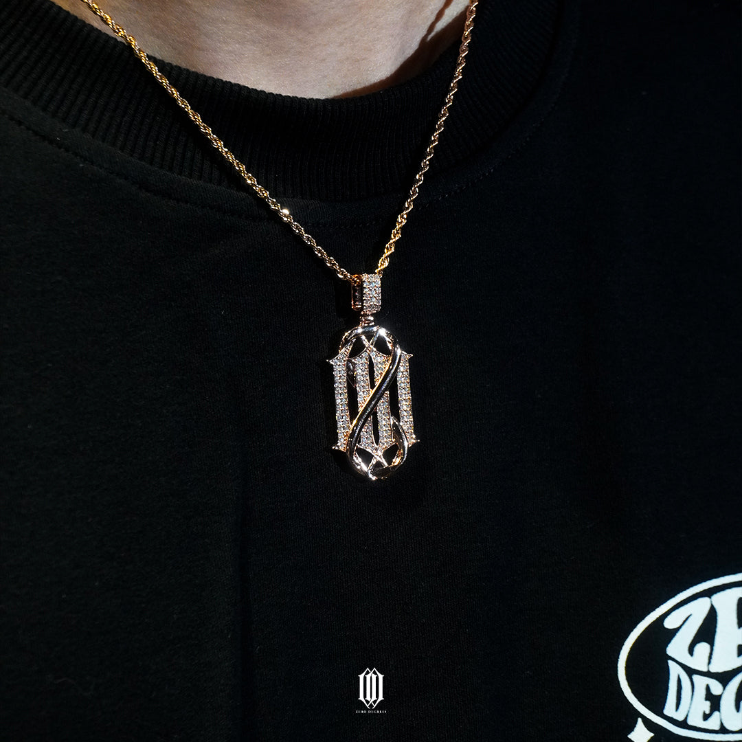 Chrono Infinity ZD Logo Pendant - Rose Gold