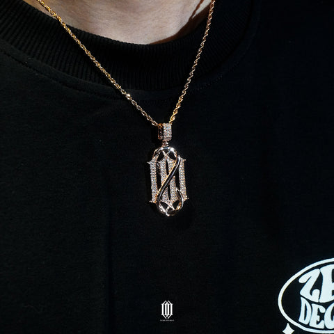 Chrono Infinity ZD Logo Pendant - Rose Gold