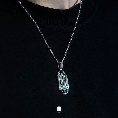 Chrono Infinity ZD Logo Pendant - White Gold
