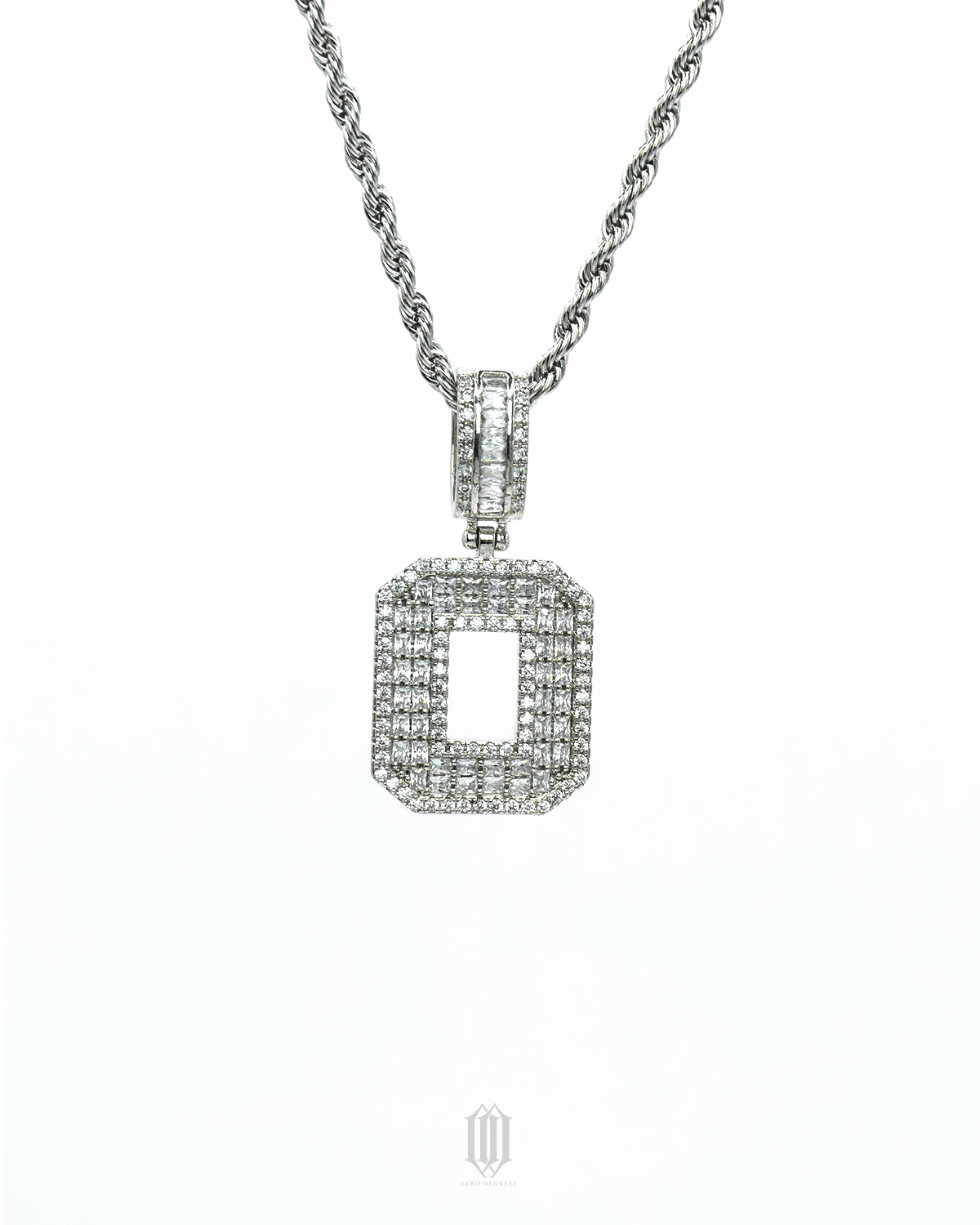 Iced Out Emerald Font Letter Pendant