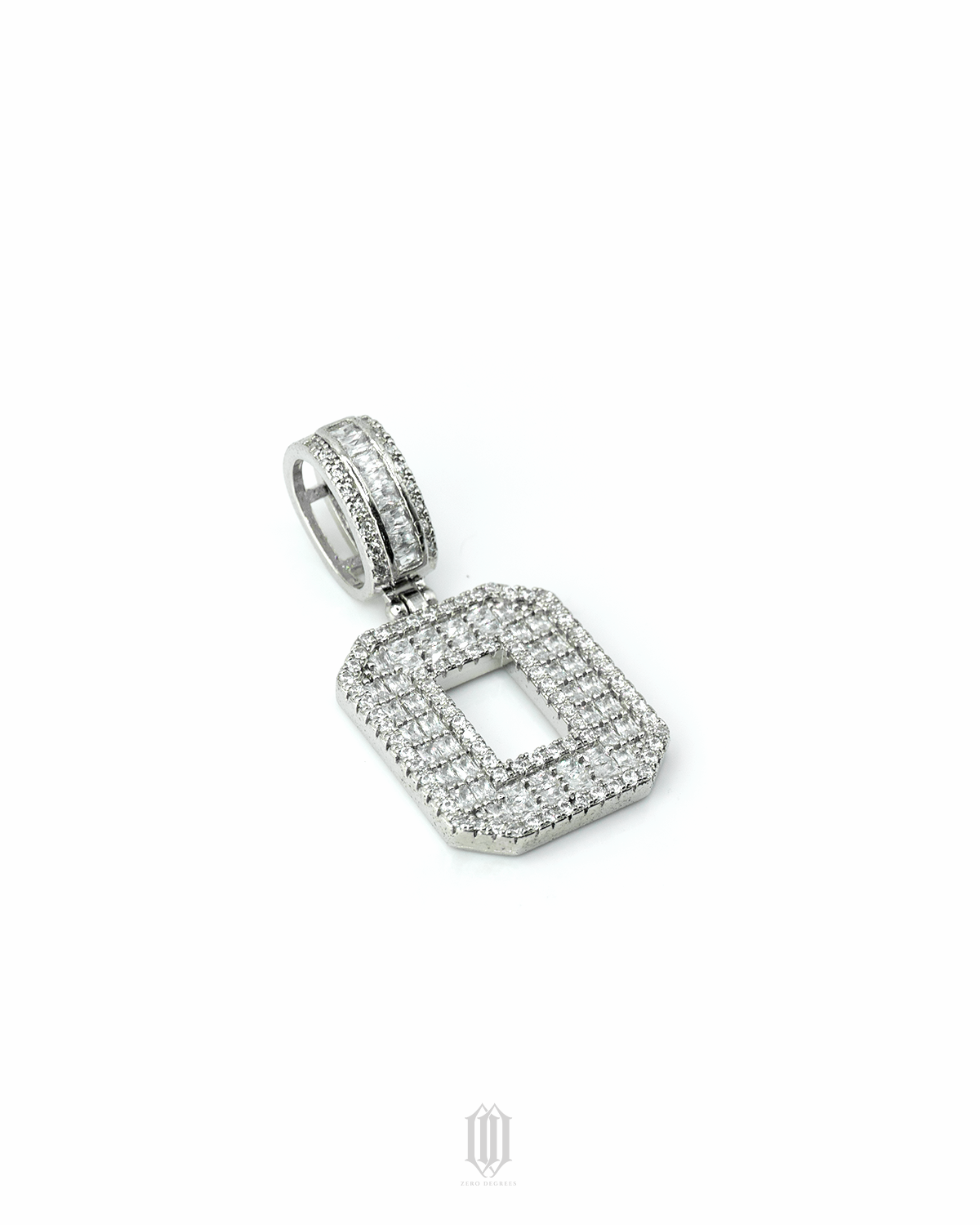 Iced Out Emerald Font Letter Pendant