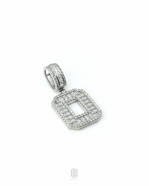 Iced Out Emerald Font Letter Pendant