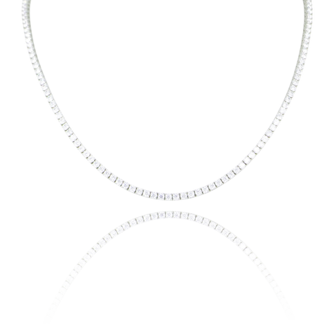 3mm VVS Moissanite Tennis Necklace