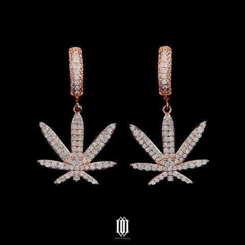 Maple Leaf Earrings - Rose Gold