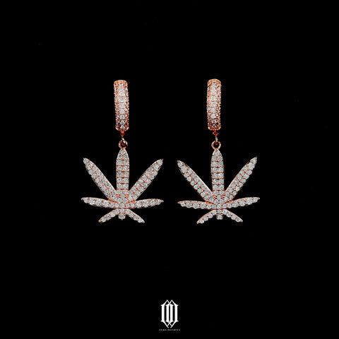 Maple Leaf Earrings - Rose Gold