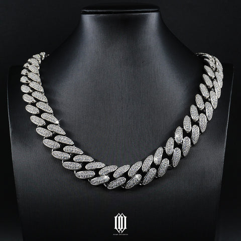 18mm Miami Cuban Link - White Gold