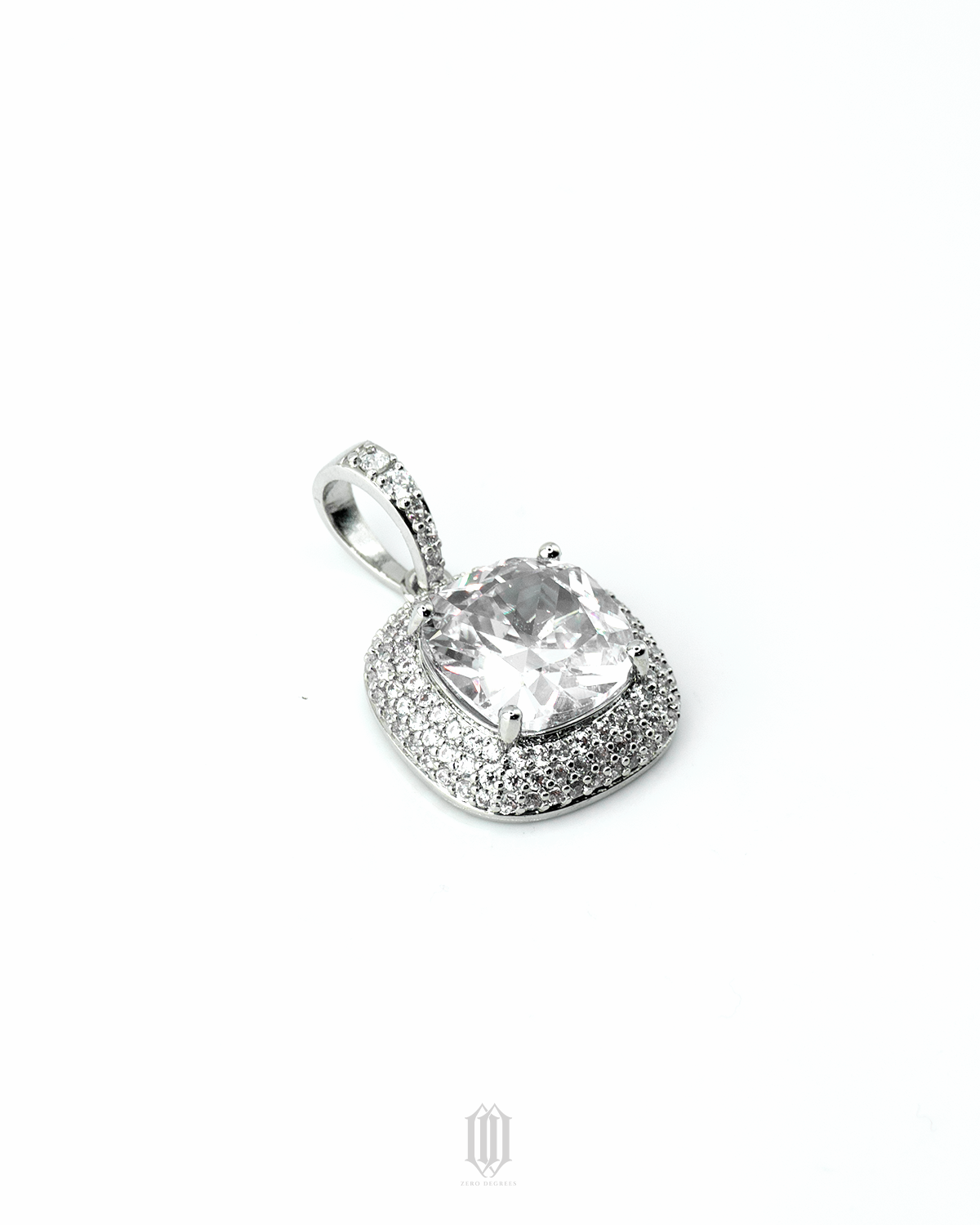 Mini Gemstone Pendant - White Gold