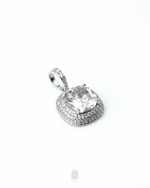 Mini Gemstone Pendant - White Gold
