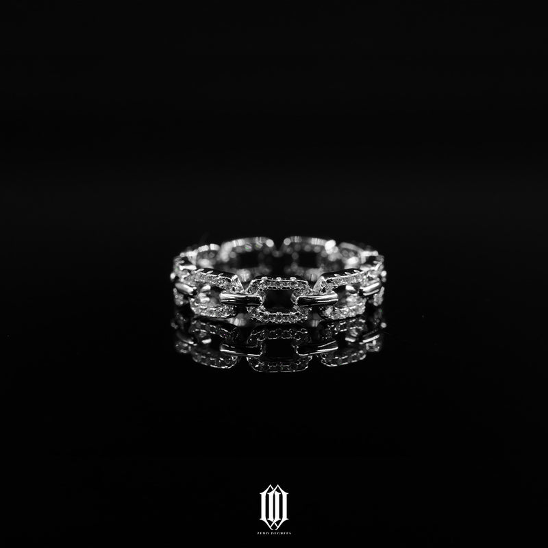 VVS Moissanite Cable Link Ring