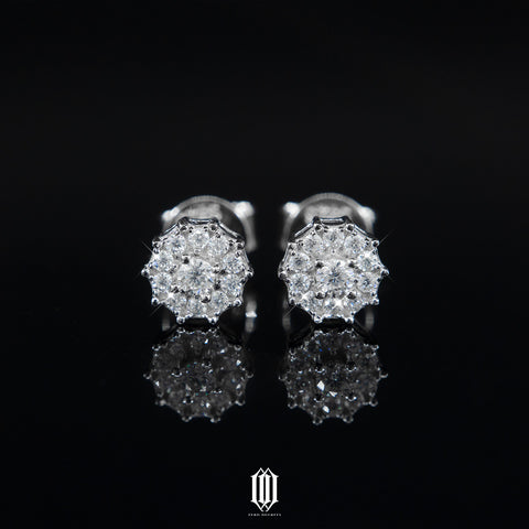 Moissanite Flower Earstuds